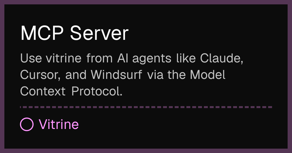 MCP Server | Vitrine Docs